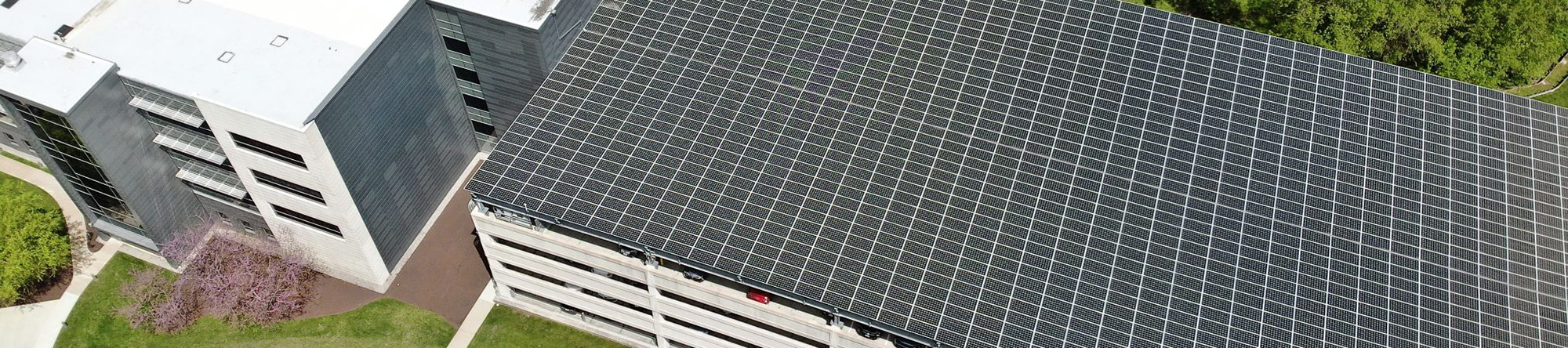 Garage with solar panels